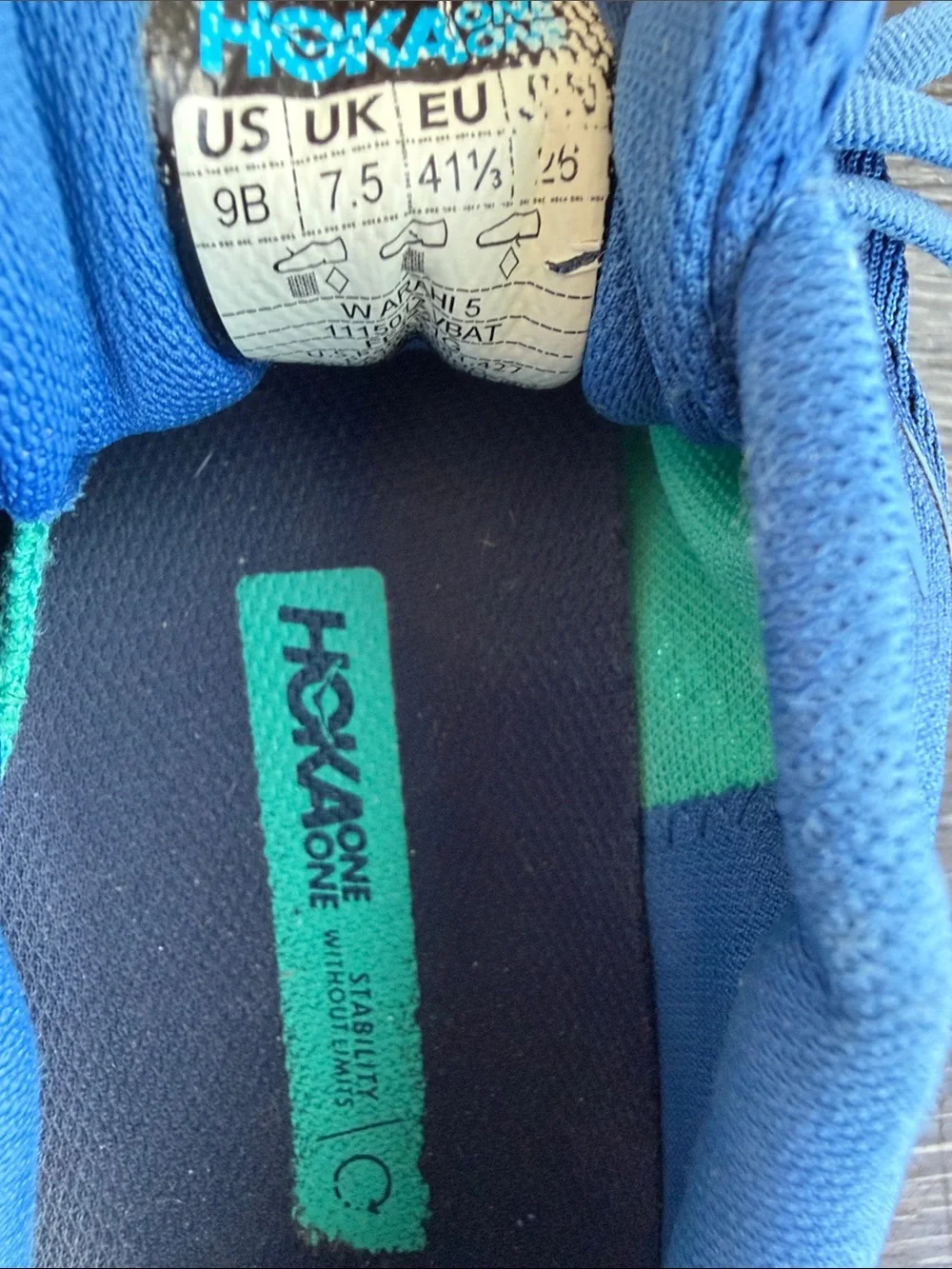 Hoka Women's Blue Running Shoes with Teal Accent